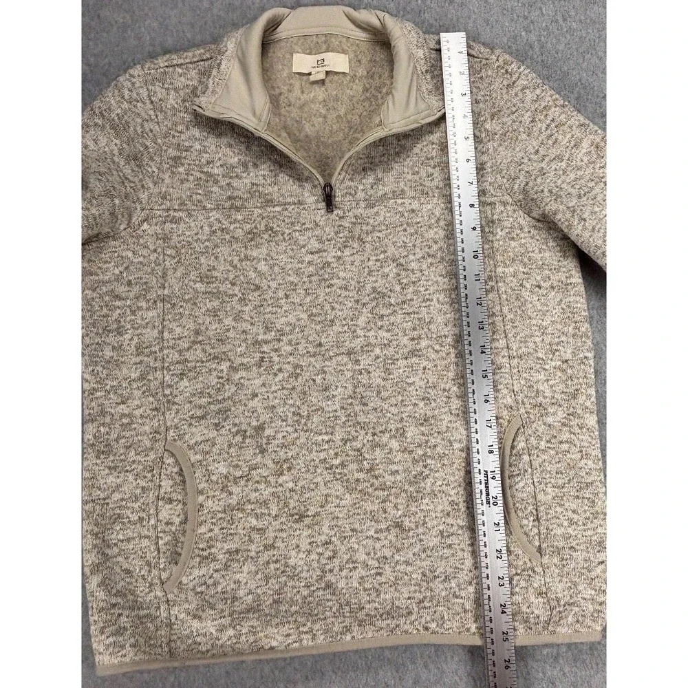 Thread & Supply Oatmeal Quarter Zip Fleece Pullover L Cozy Minimalist Outdoor - Picture 8 of 10